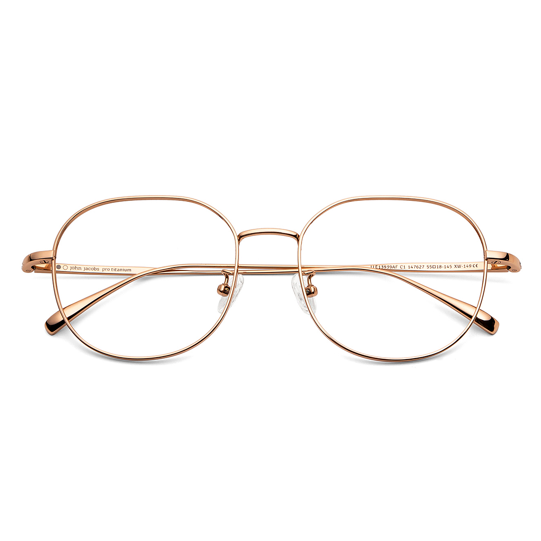 John Jacobs Online Gold Full Rim Round left side