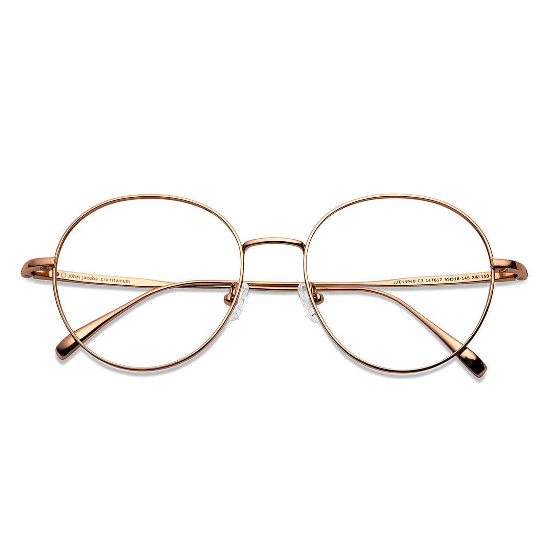 John Jacobs Dark Brown Full Rim Round left side