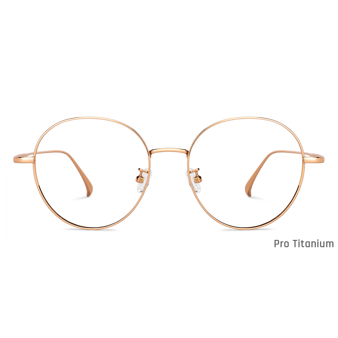 John Jacobs Online Gold Full Rim Round right side