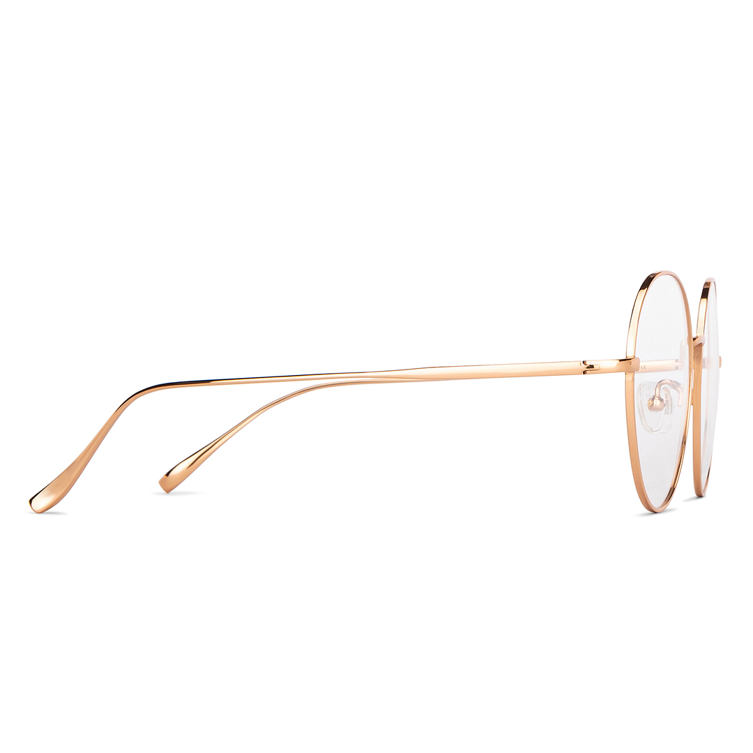 John Jacobs Online Gold Full Rim Round left side