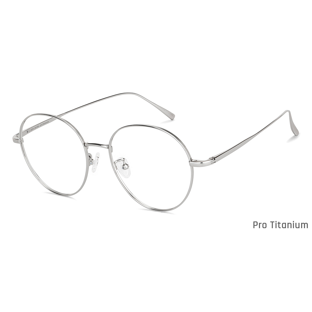 John Jacobs Online Silver Full Rim Round left side