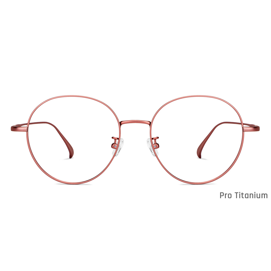 John Jacobs Online Pink Transparent Full Rim Round right side