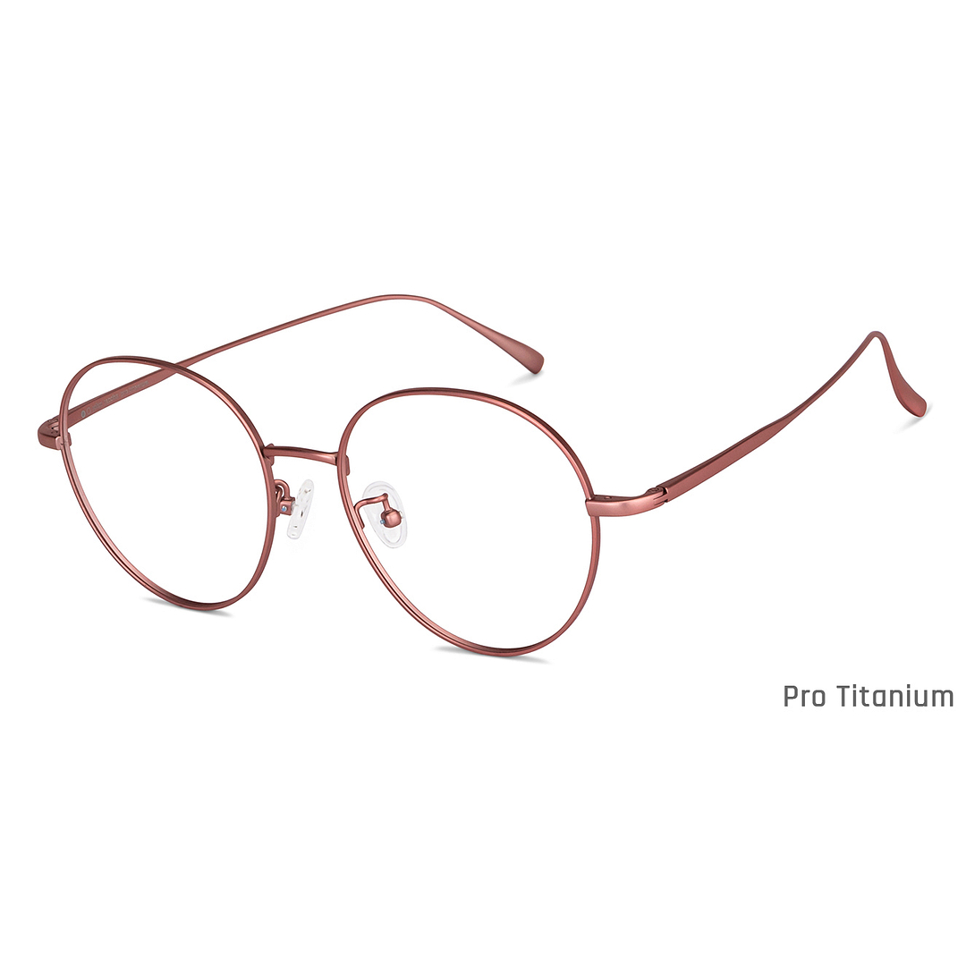 John Jacobs Online Pink Transparent Full Rim Round left side