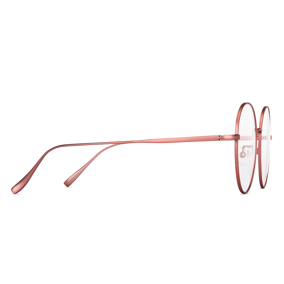 John Jacobs Online Pink Transparent Full Rim Round left side