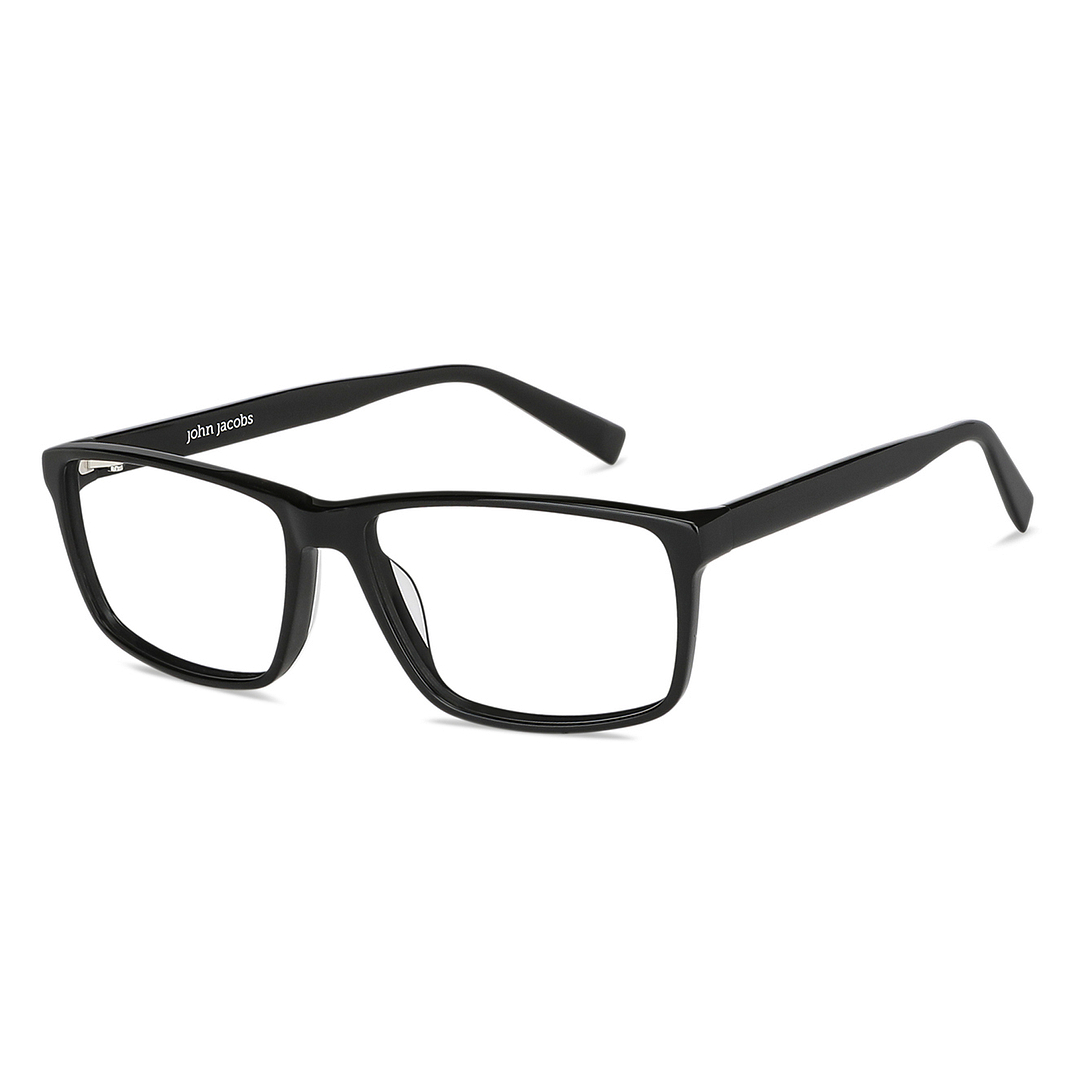 John Jacobs Online Black Full Rim Rectangle right side