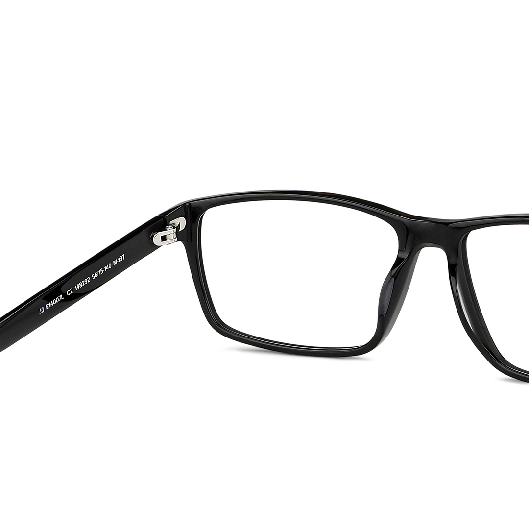 John Jacobs Online Black Full Rim Rectangle right side