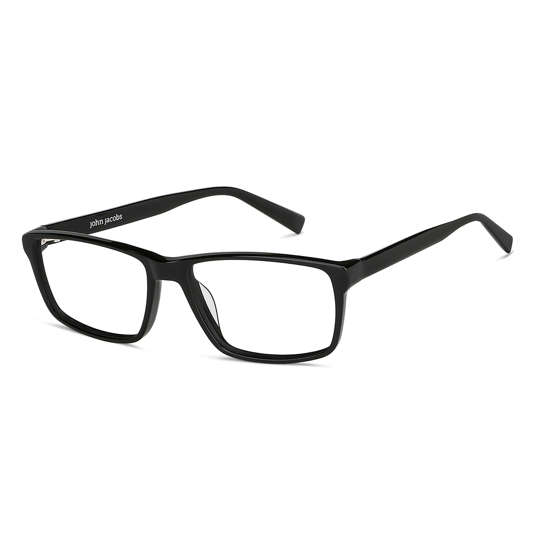 John Jacobs Online Black Full Rim Rectangle right side