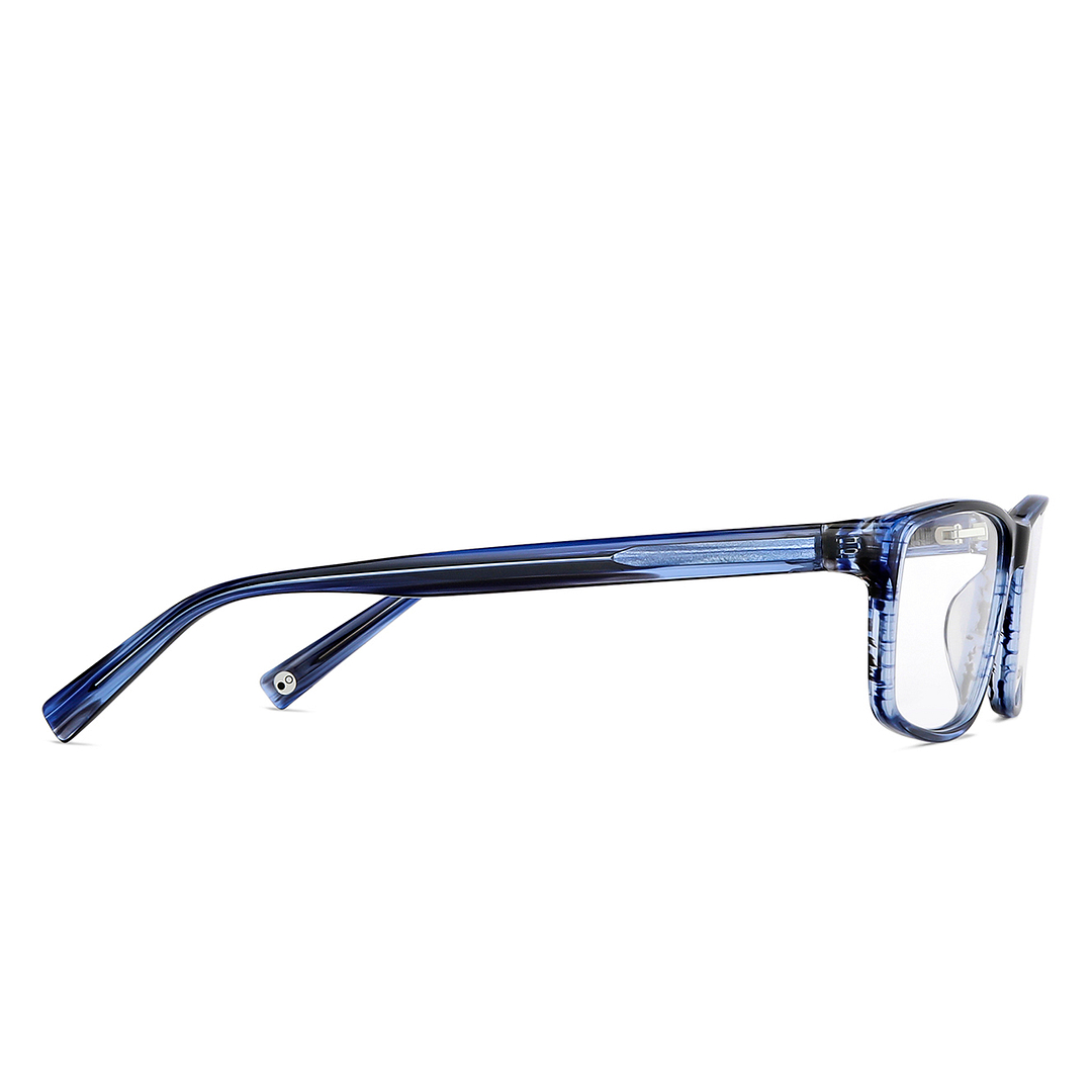 John Jacobs Online Sky Blue Full Rim Rectangle left side