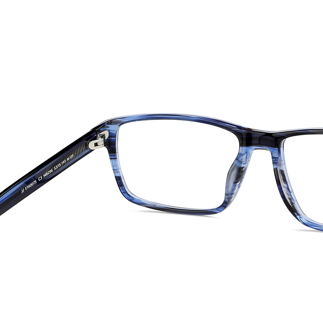 John Jacobs Online Sky Blue Full Rim Rectangle right side