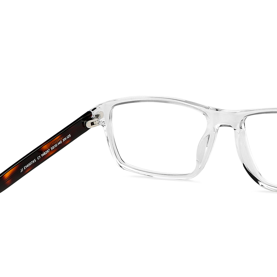 John Jacobs Online Crystal Transparent Full Rim Rectangle right side