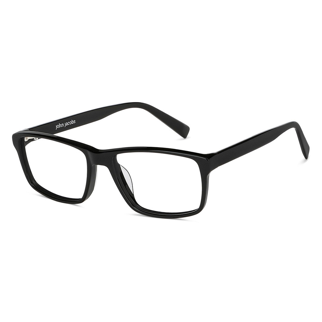 John Jacobs Online Black Full Rim Rectangle right side