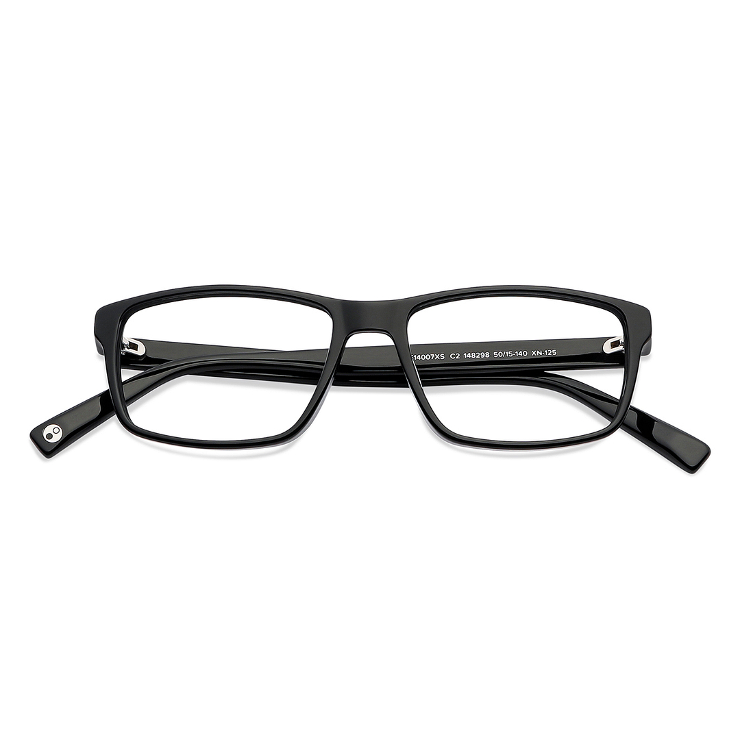 John Jacobs Online Black Full Rim Rectangle left side
