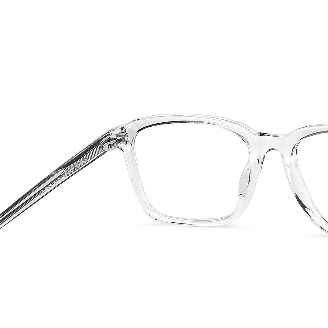 John Jacobs Crystal Transparent Full Rim Square right side