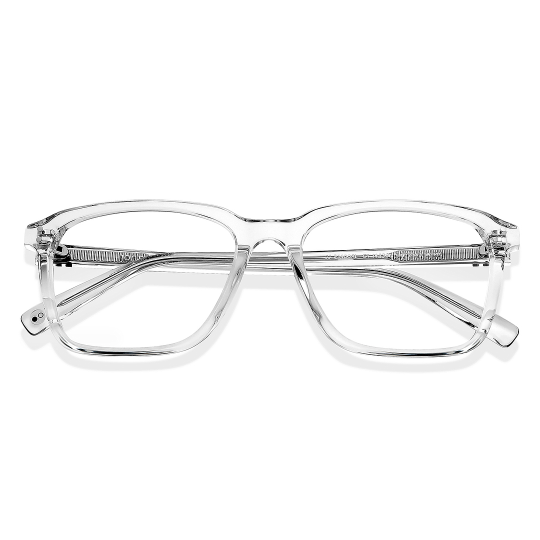 John Jacobs Crystal Transparent Full Rim Square left side