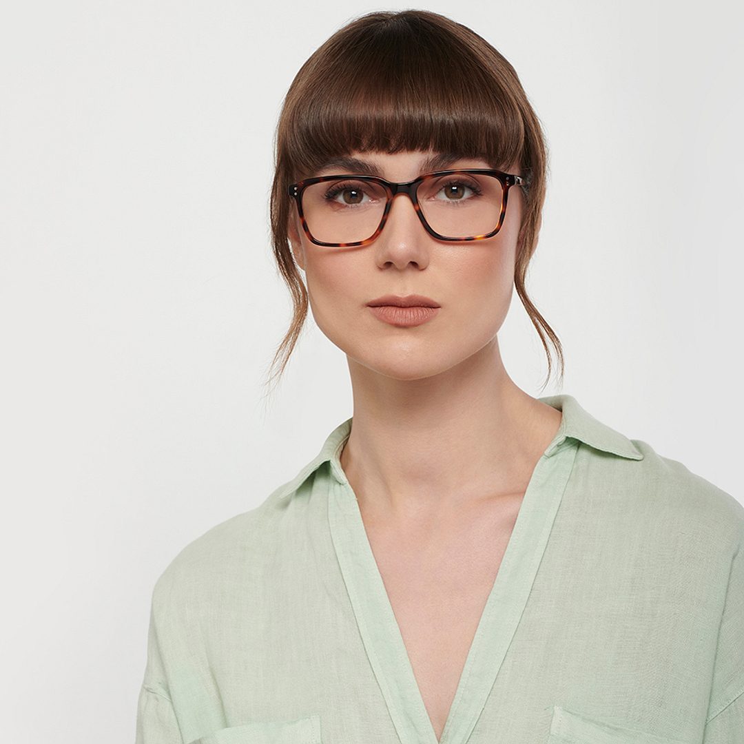 John Jacobs Online Tortoise Full Rim Square left side