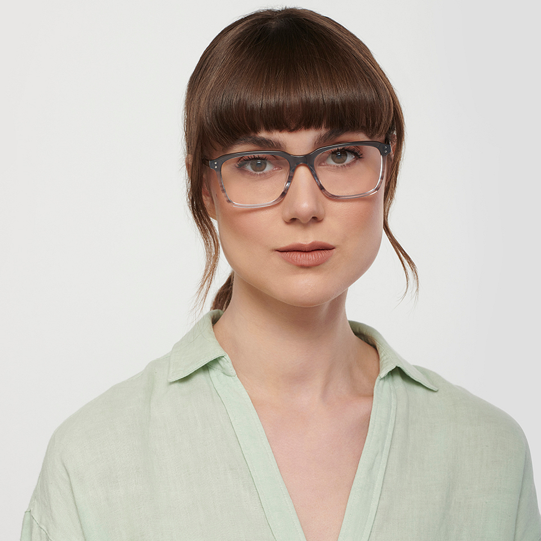 John Jacobs Online Gray Full Rim Square left side