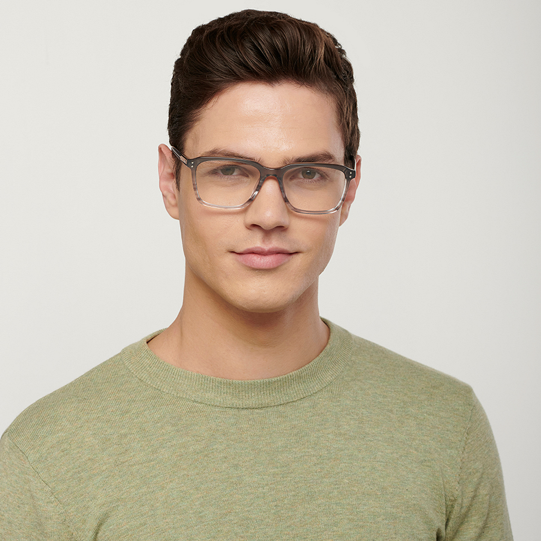 John Jacobs Online Gray Full Rim Square left side