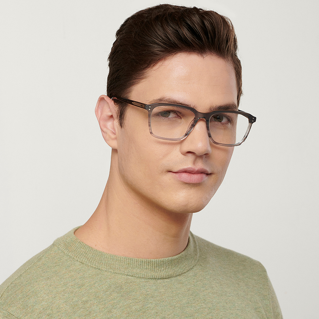 John Jacobs Online Gray Full Rim Square right side