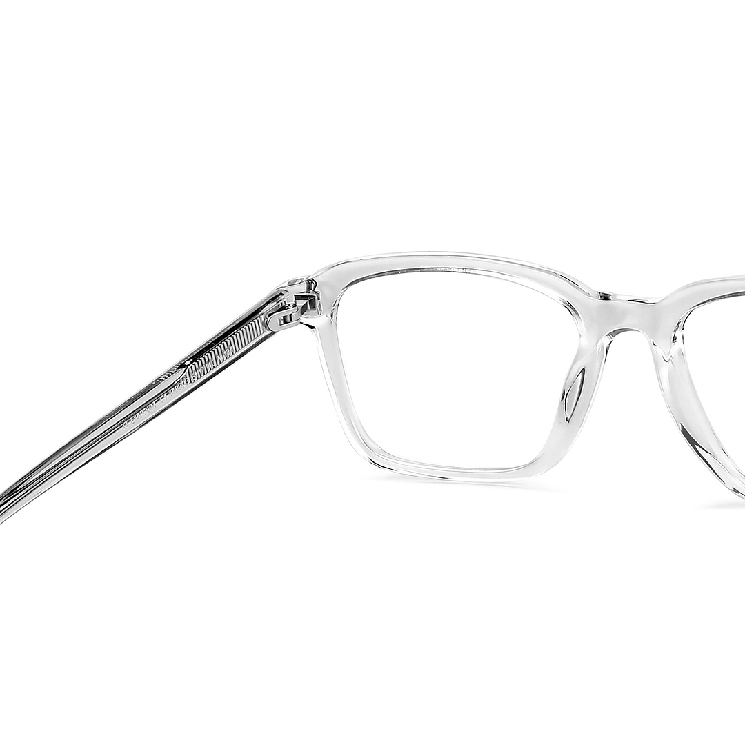 John Jacobs Crystal Transparent Full Rim Square right side