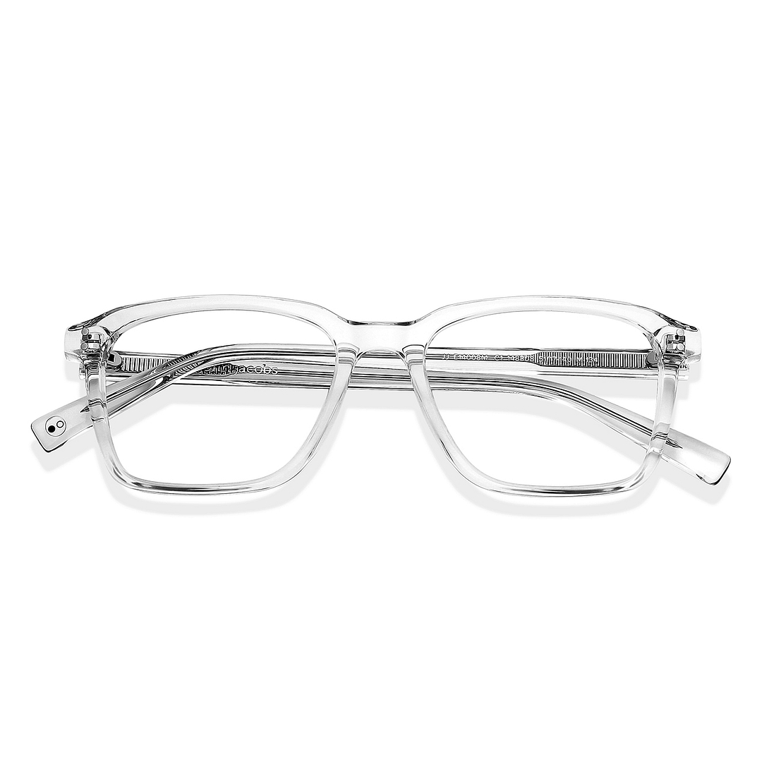 John Jacobs Crystal Transparent Full Rim Square left side