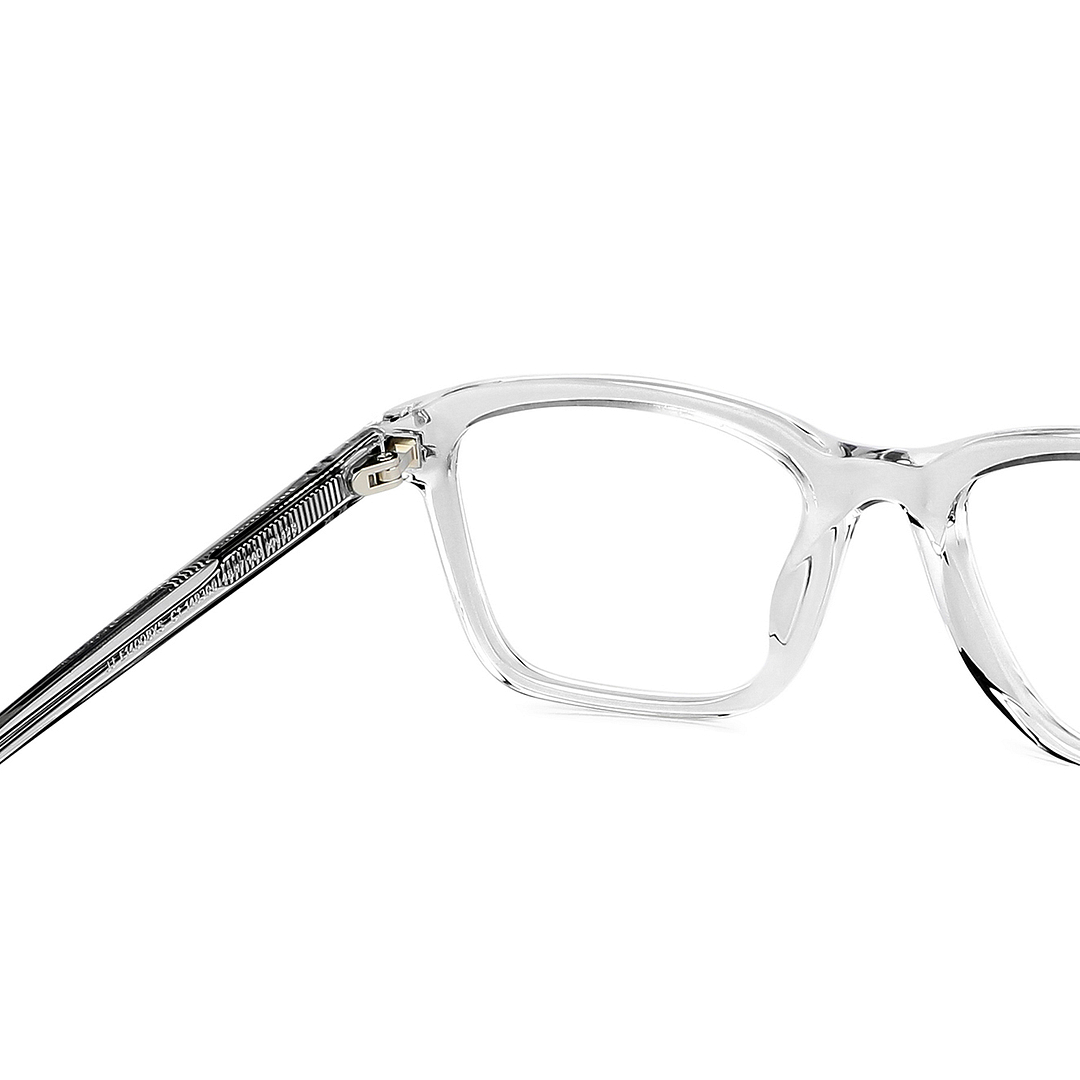 John Jacobs Online Crystal Transparent Full Rim Rectangle right side