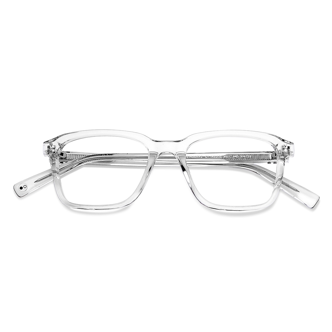 John Jacobs Online Crystal Transparent Full Rim Rectangle left side