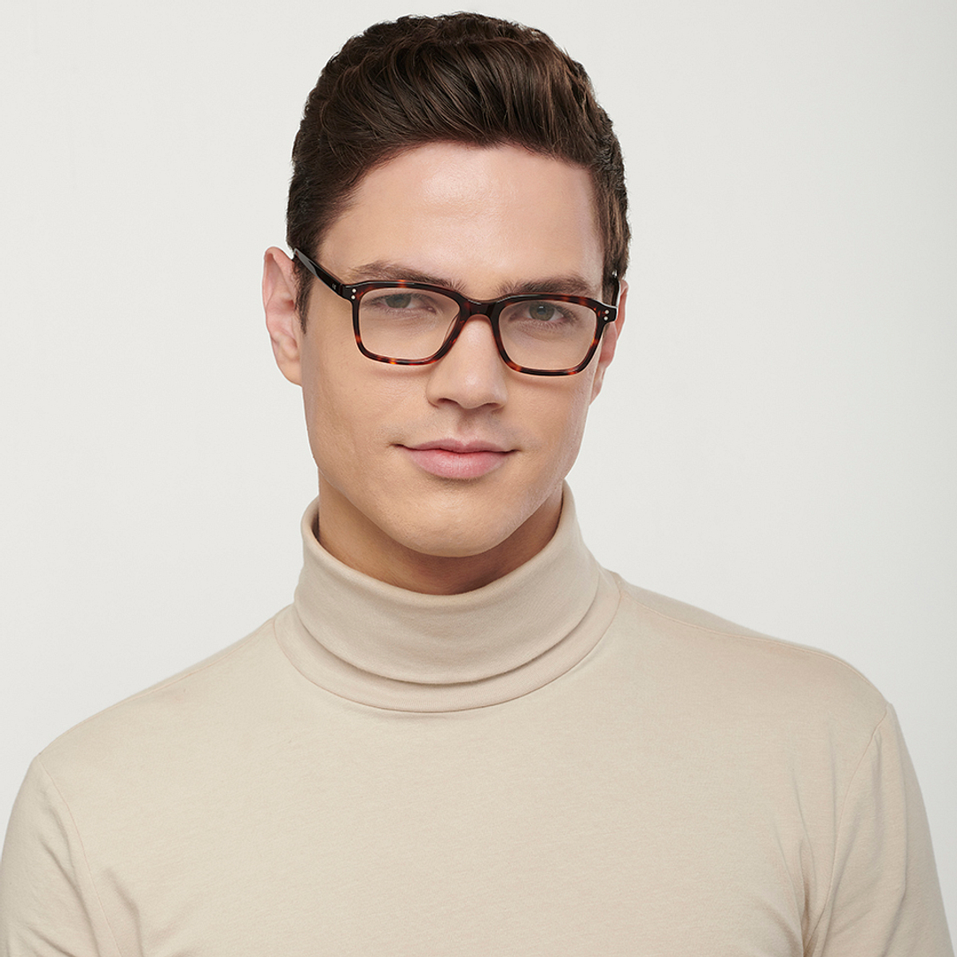 John Jacobs Online Light Brown Full Rim Rectangle left side