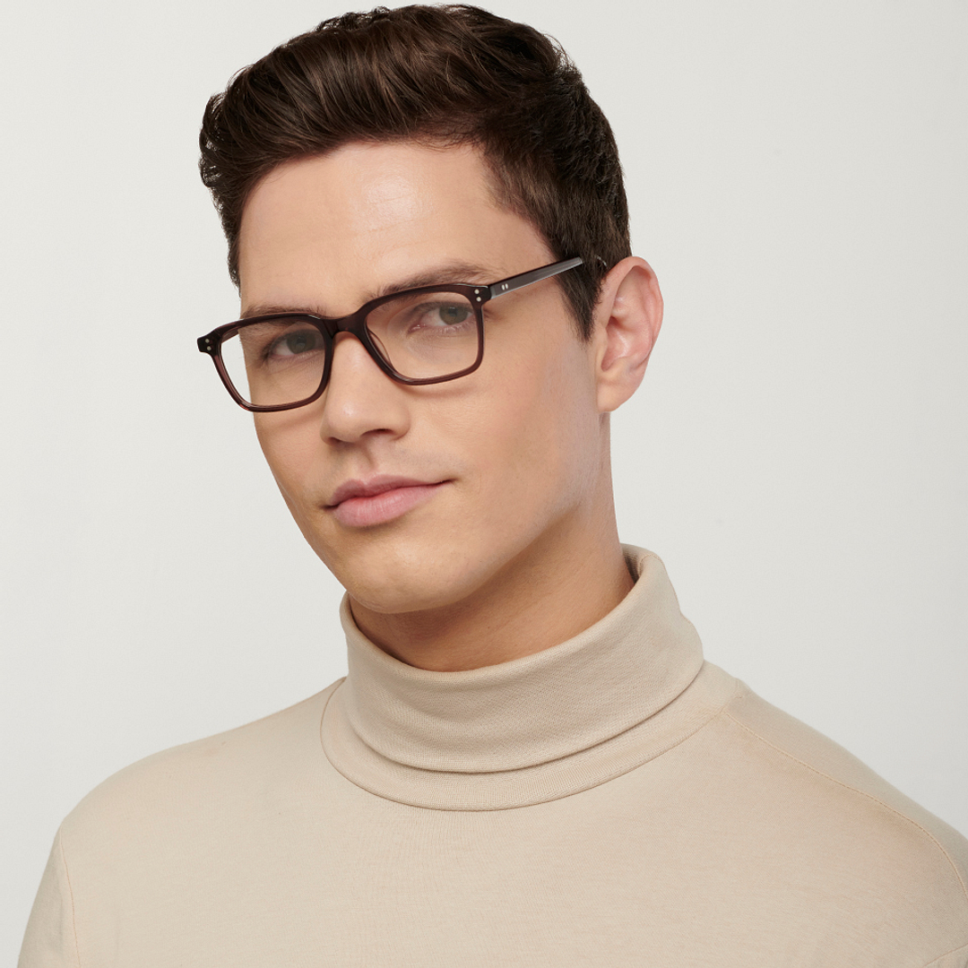 John Jacobs Online Light Brown Full Rim Rectangle left side