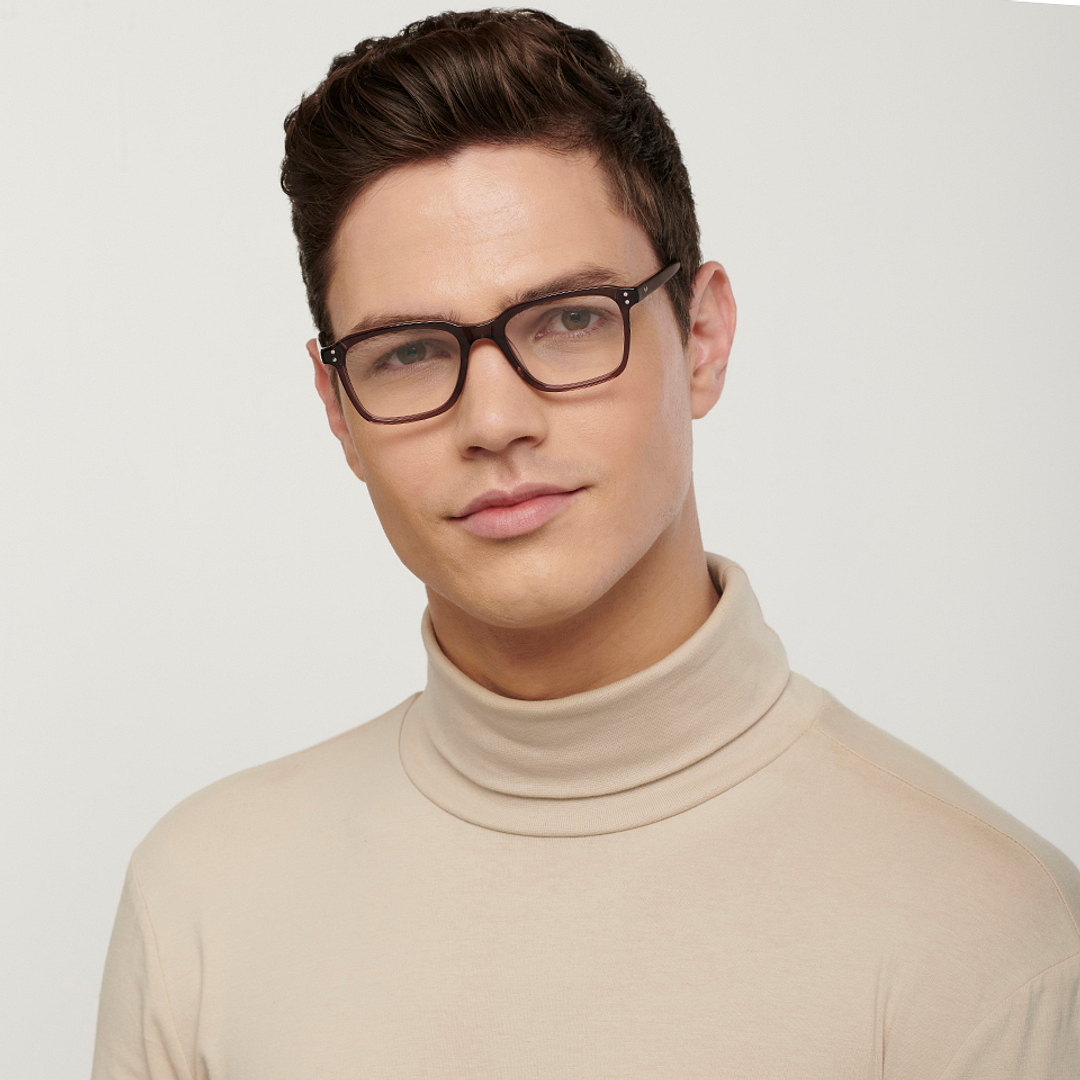 John Jacobs Online Light Brown Full Rim Rectangle right side