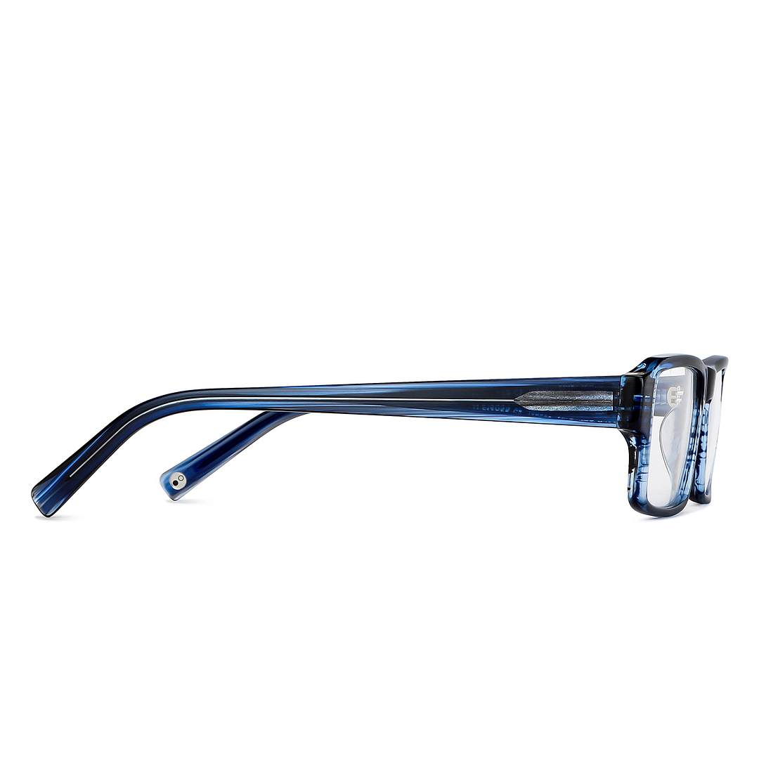 John Jacobs Online Blue Transparent Full Rim Rectangle left side