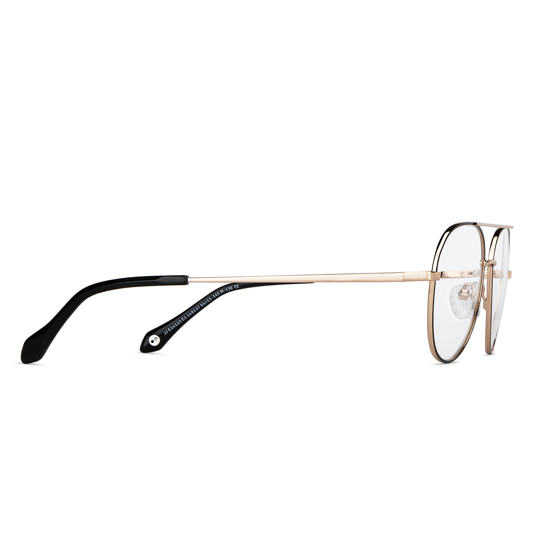 John Jacobs Online Black Full Rim Aviator left side
