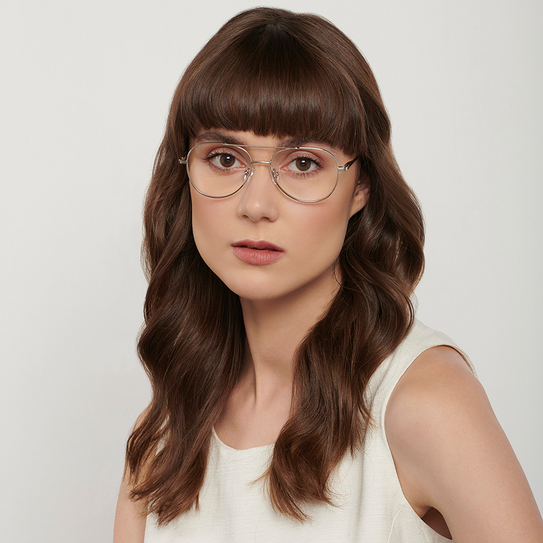 John Jacobs Online Silver Full Rim Aviator left side