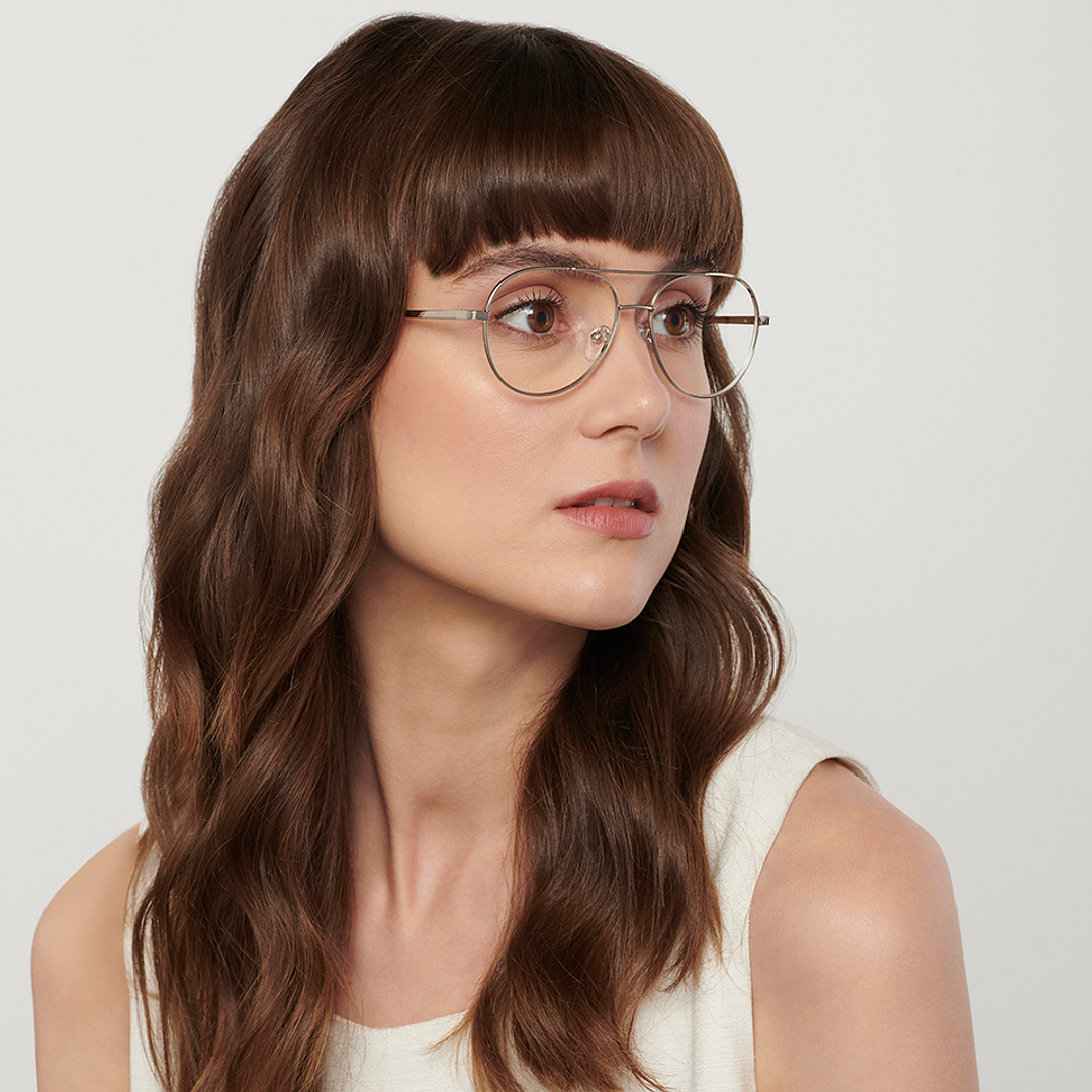 John Jacobs Online Silver Full Rim Aviator right side