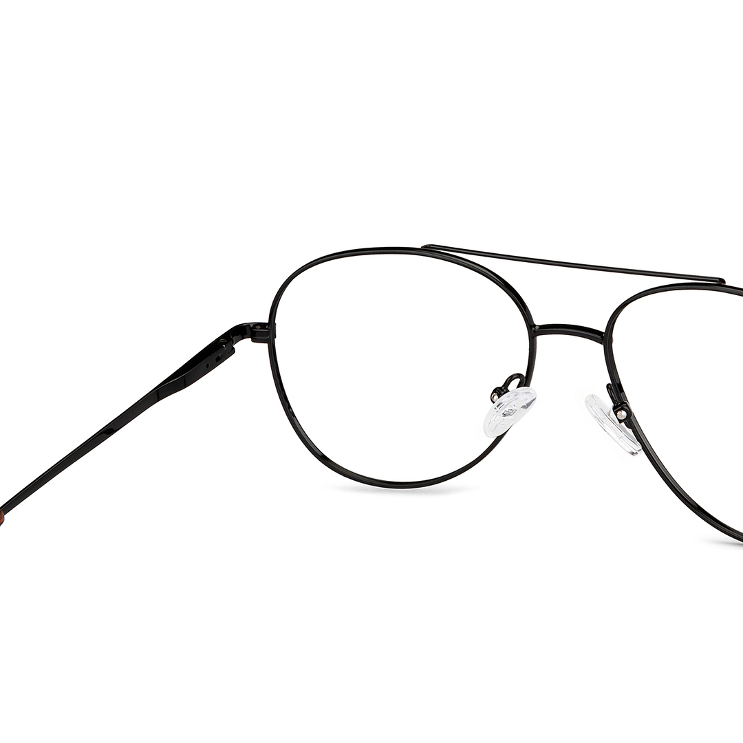 John Jacobs Online Black Full Rim Aviator right side
