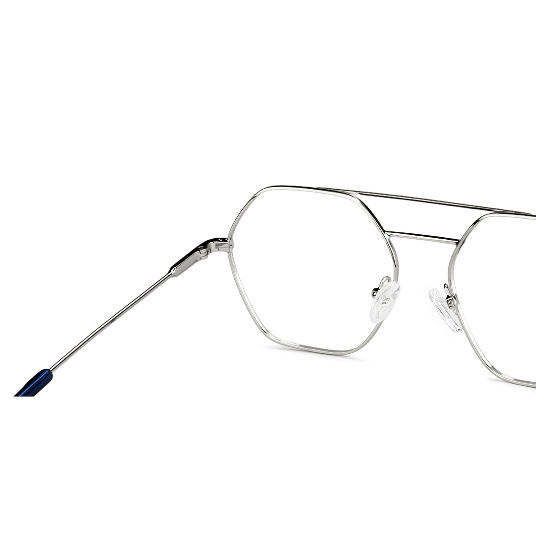 John Jacobs Online Silver Full Rim Geometric right side
