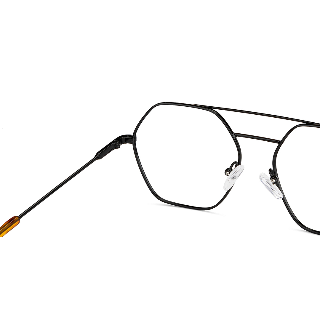 John Jacobs Black Full Rim Hexagonal right side