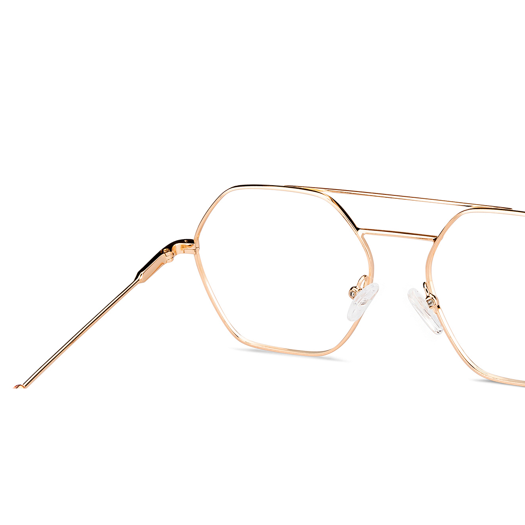 John Jacobs Rose Gold Full Rim Geometric right side