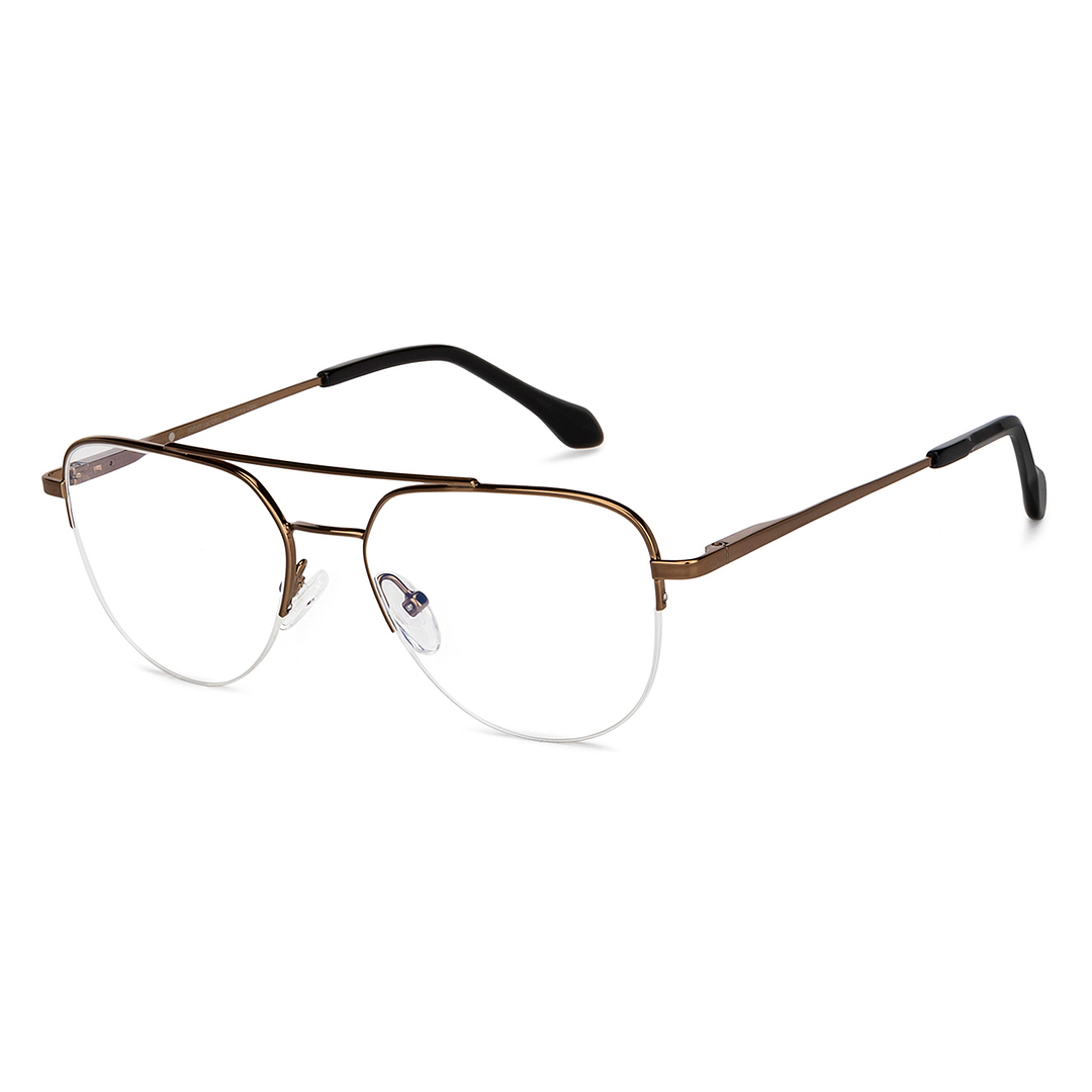 John Jacobs Gold Half Rim Aviator left side