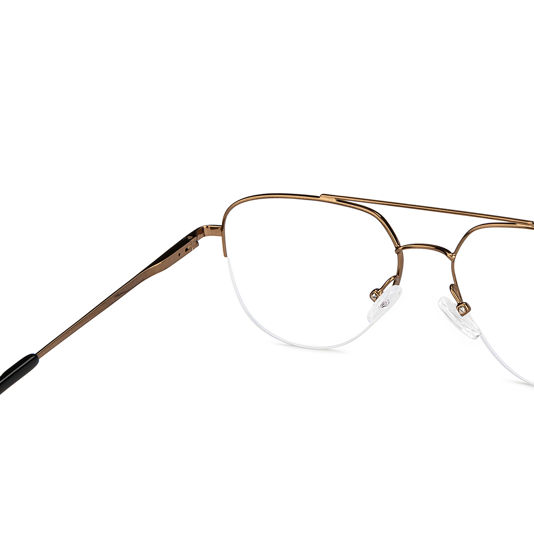 John Jacobs Gold Half Rim Aviator right side