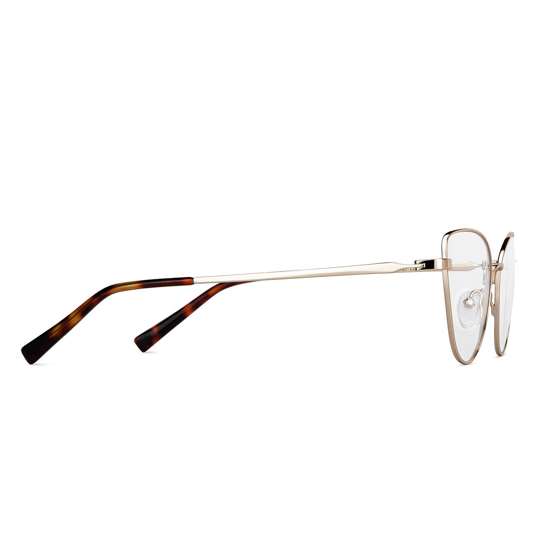 John Jacobs Online Gold Full Rim Cat Eye left side