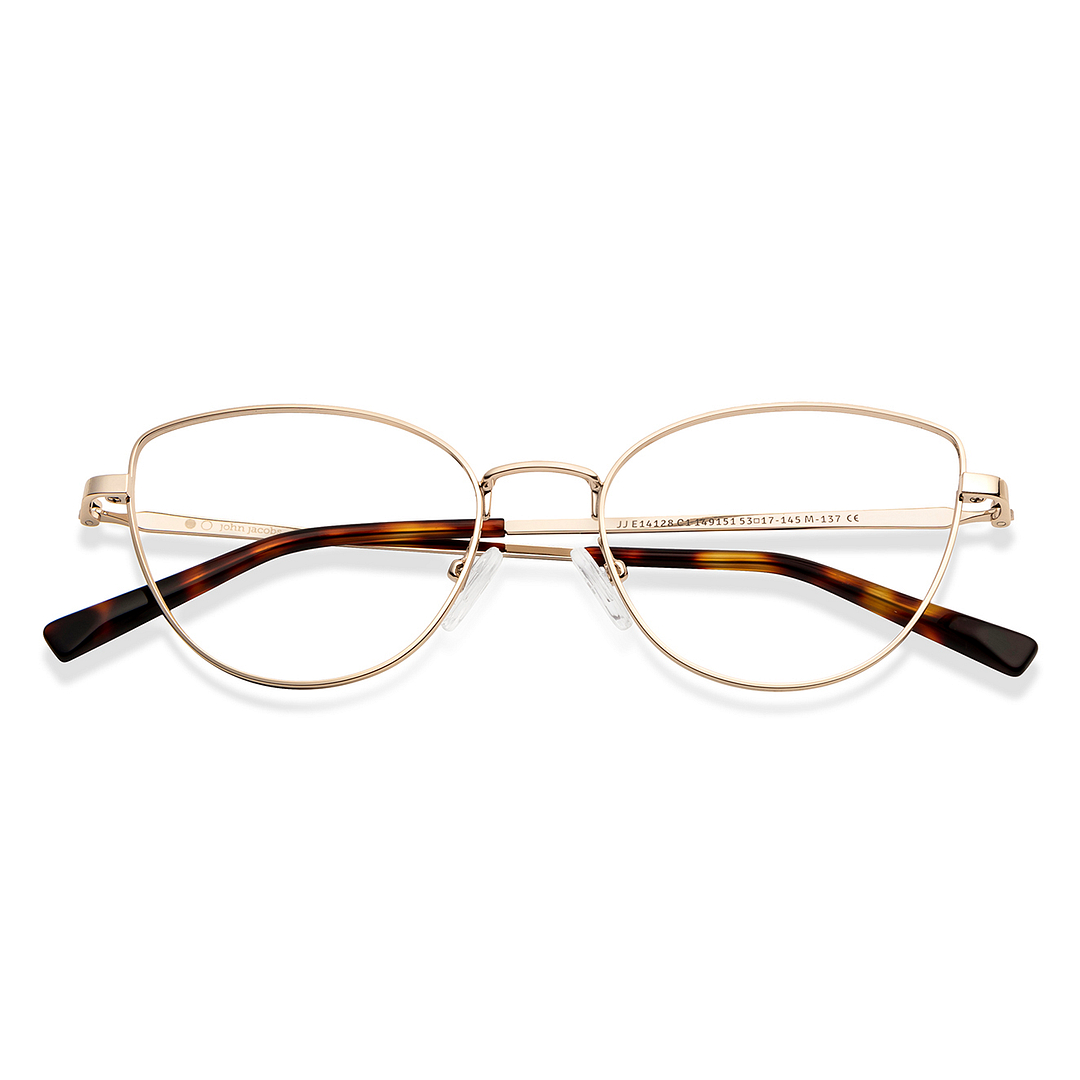 John Jacobs Online Gold Full Rim Cat Eye left side