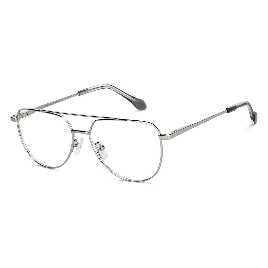 John Jacobs Online Silver Full Rim Aviator left side