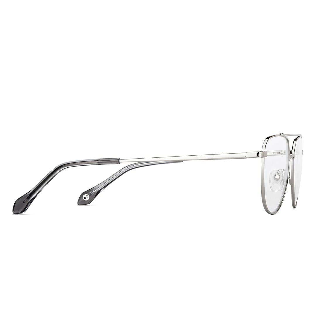 John Jacobs Online Silver Full Rim Aviator left side