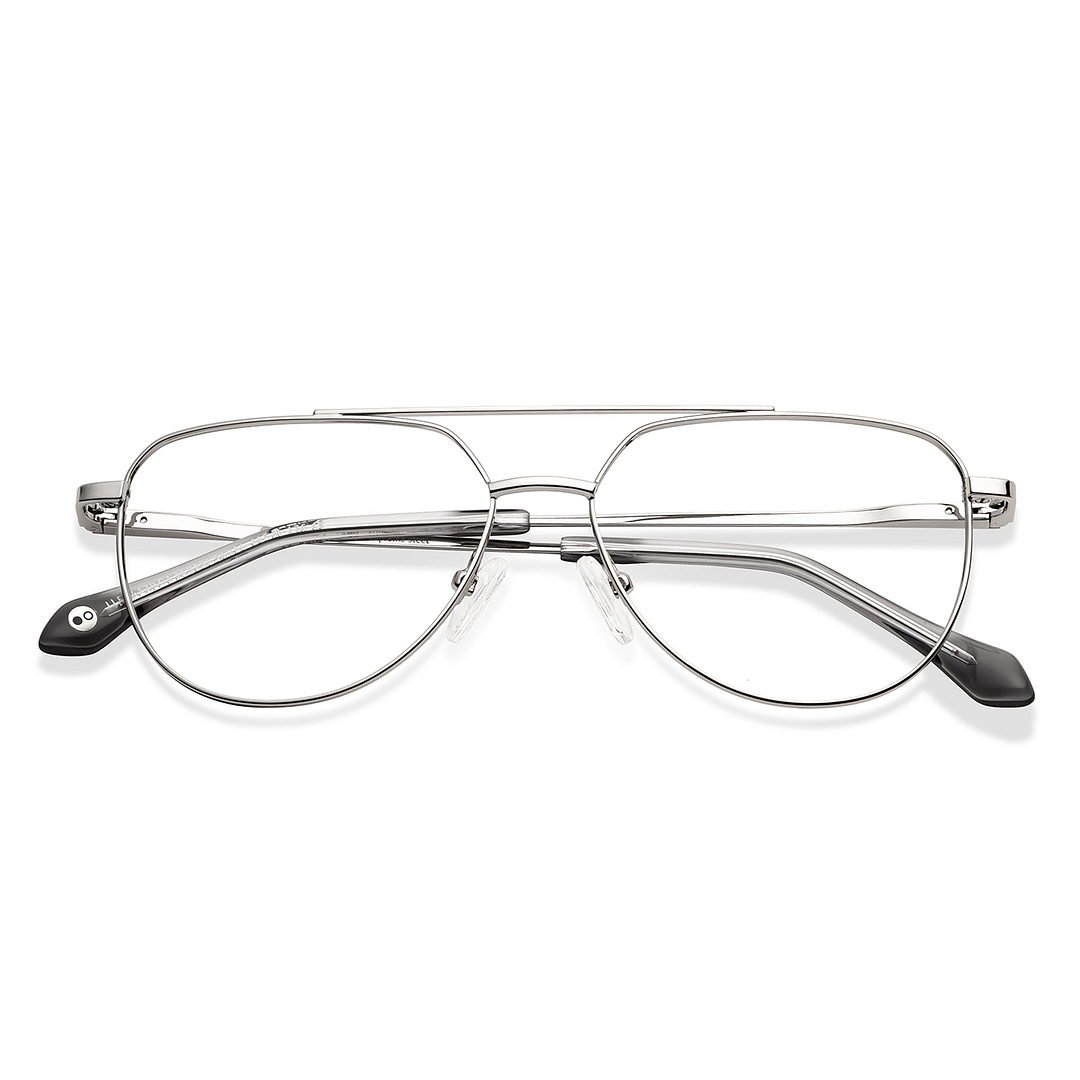 John Jacobs Online Silver Full Rim Aviator left side