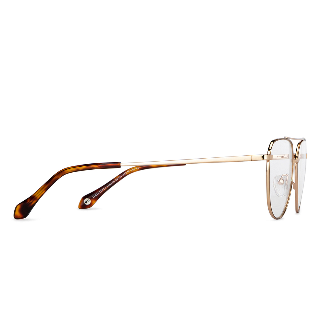 John Jacobs Online Gold Full Rim Aviator left side
