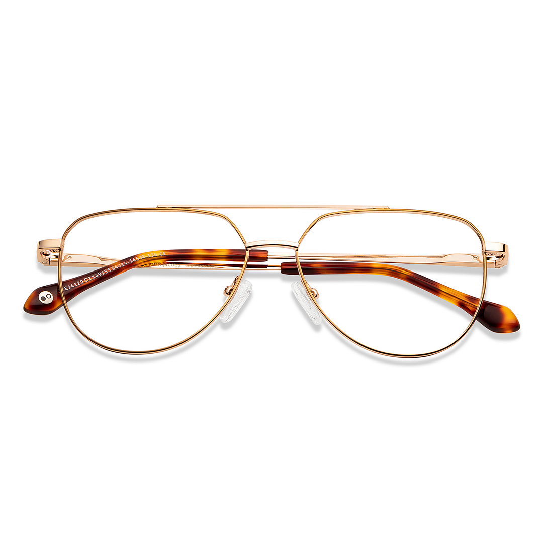 John Jacobs Online Gold Full Rim Aviator left side