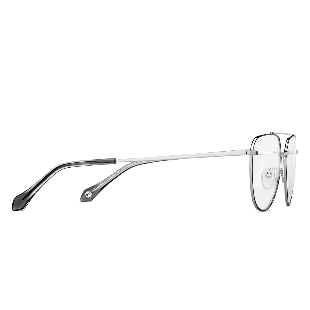 John Jacobs Online Dark Gunmetal Full Rim Aviator left side