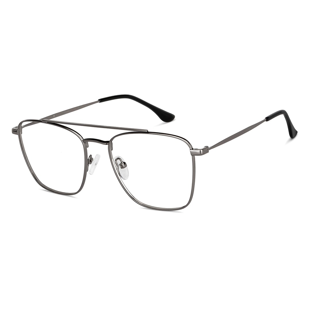 John Jacobs Gunmetal Full Rim Square right side
