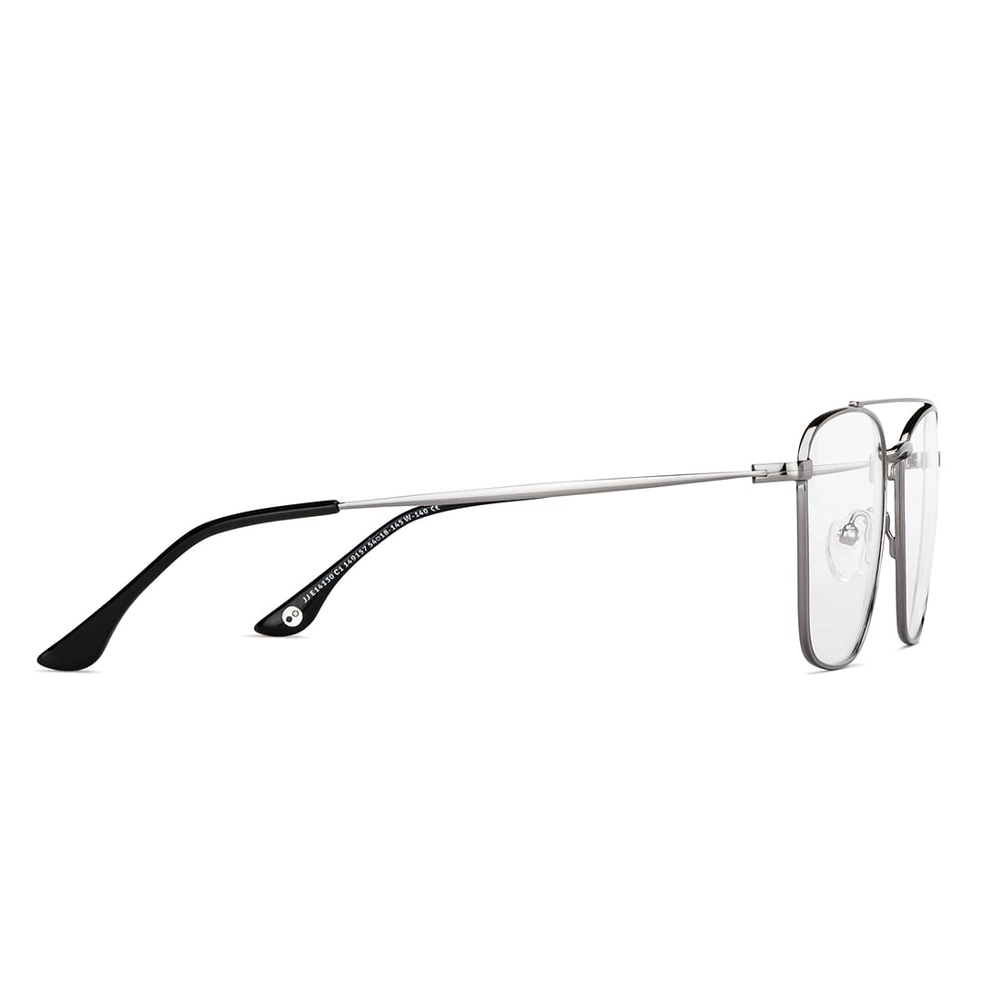 John Jacobs Gunmetal Full Rim Square left side