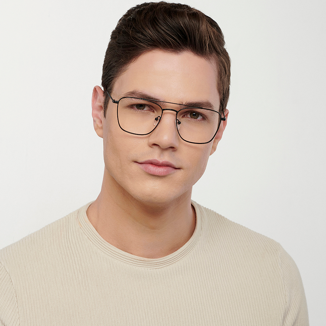 John Jacobs Black Full Rim Square right side
